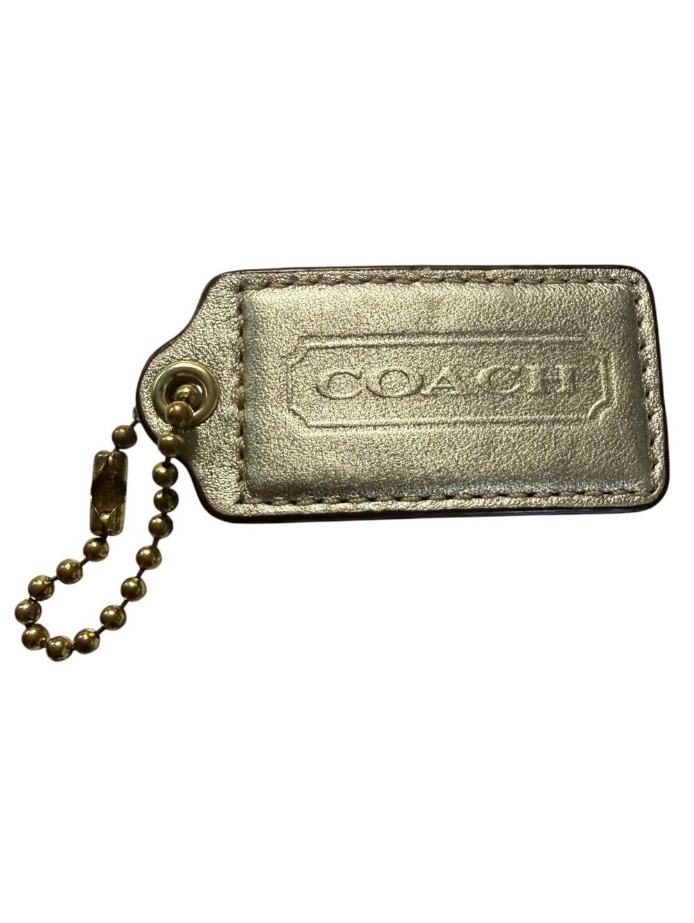 Coach Leather Hangtag - Gold Shimmer (2.5")